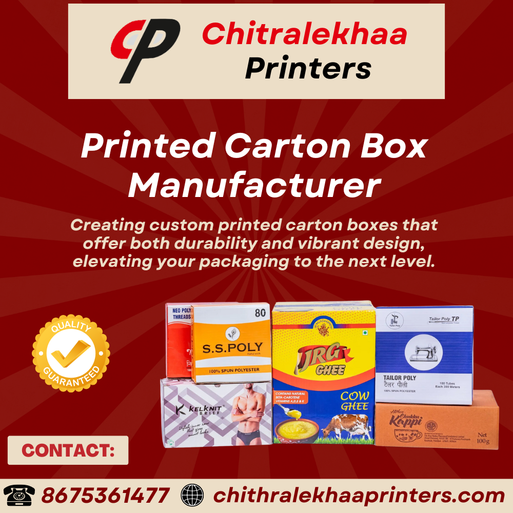 Printed Carton Box Manufacturer in Coimbatore by Chithralekhaa Printers